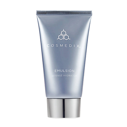 Cosmedix emulsion tube on a white background