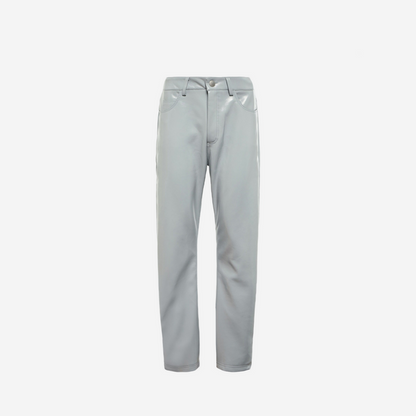 ENTIRE STUDIOS WET FAUX LEATHER PANTS BLUE