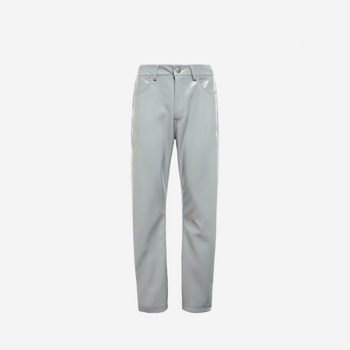 ENTIRE STUDIOS WET FAUX LEATHER PANTS BLUE