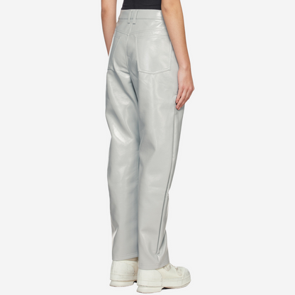 ENTIRE STUDIOS WET FAUX LEATHER PANTS BLUE