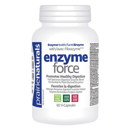 Bottle of Prairie Naturals Enzyme-Force 60 V-Capsules