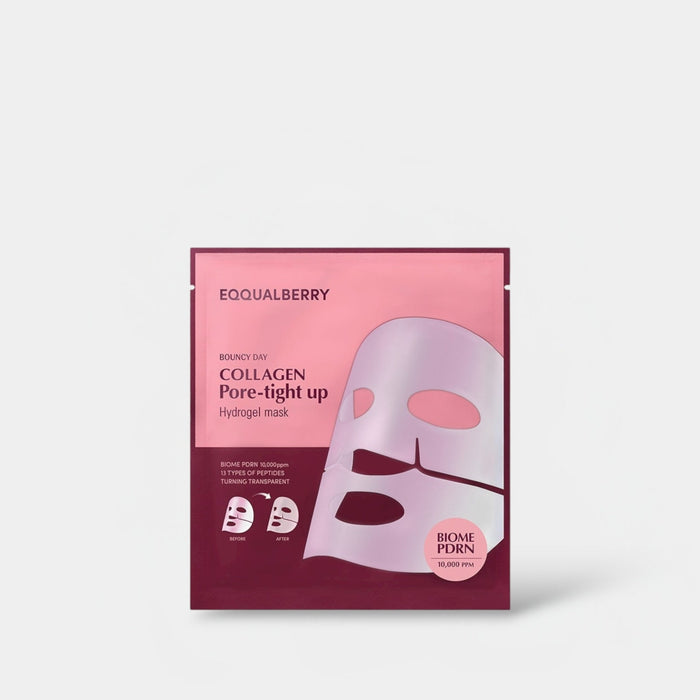 Eqqualberry Collagen Pore Tight Up Hydrogel Mask (1 Sheet) قناع هيدروجيل الكولاجين لشد المسام من إكوالبيري - Princess Cosmetics Qatar