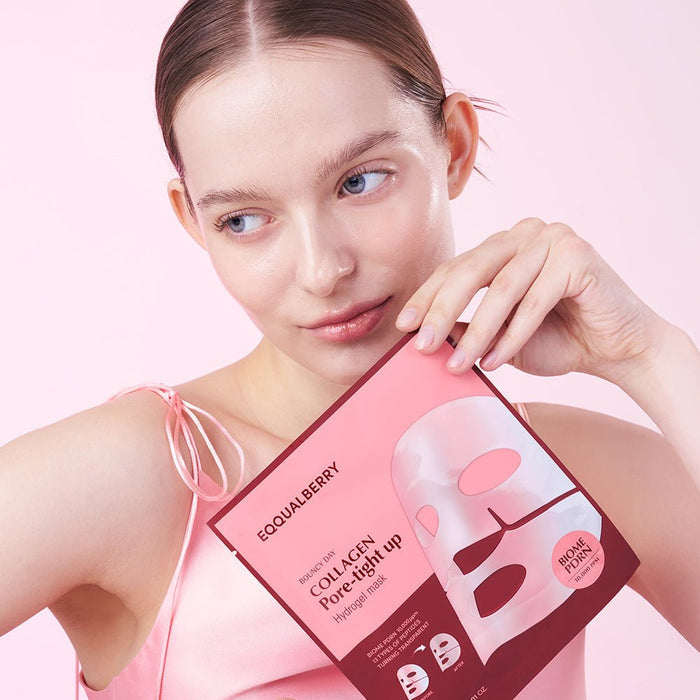 Eqqualberry Collagen Pore Tight Up Hydrogel Mask (1 Sheet) قناع هيدروجيل الكولاجين لشد المسام من إكوالبيري - Princess Cosmetics Qatar