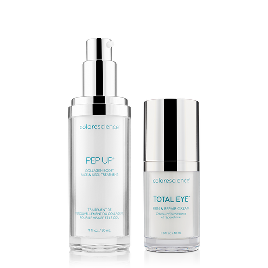 Colorescience Pep Up Collagen Boost Face & Neck Treatment, Total Eye Firm & Repair Cream || all