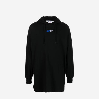 OFF-WHITE EXACTLY THE OPPOSITE HOODED T-SHIRT BLACK