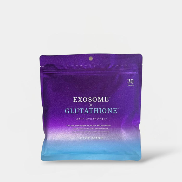 Exosome x Glutathione Face Mask (30 Sheets) قناع الوجه بالجلوتاثيون مع الإكسوسوم - Princess Cosmetics Qatar