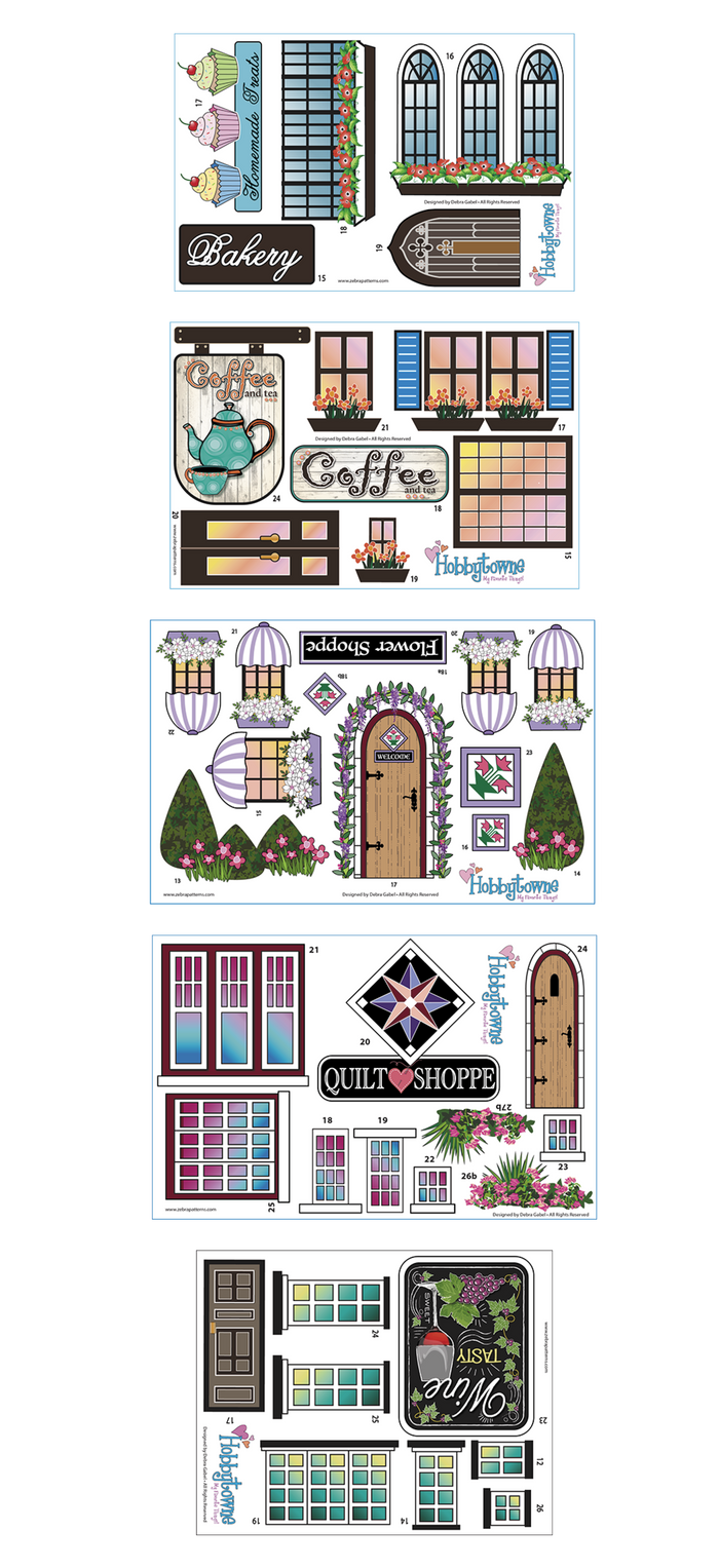 Extra Hobbytowne panel set for 5 appliques