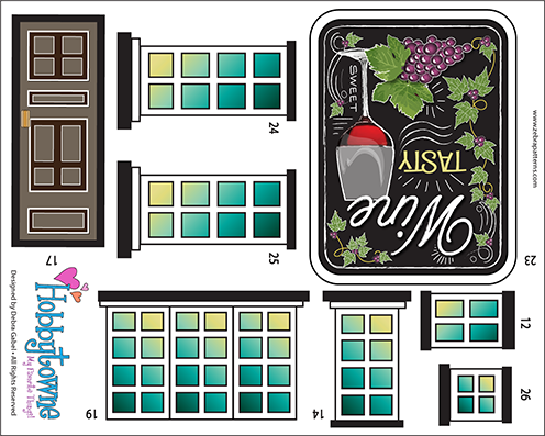 Extra Hobbytowne panel set for 5 appliques