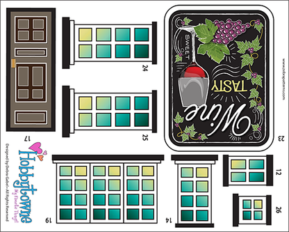 Extra Hobbytowne panel set for 5 appliques