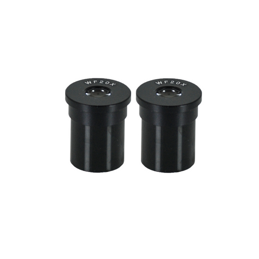 Eyepiece Field of View Dia. 10mm 20X Eyepiece (Pair Dia. 23.2/FN10), SKU EY02021611, three quarter front view