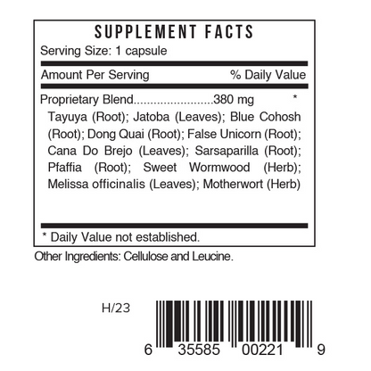 F+ Female Plus by Systemic Formulas — Supplement Facts