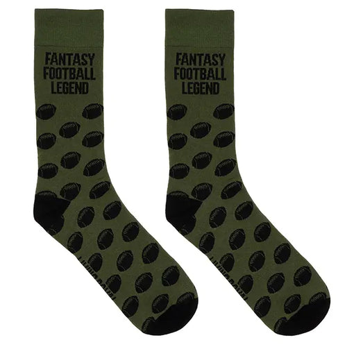 "Fantasy Football Legend" Men's Bamboo Crew Socks