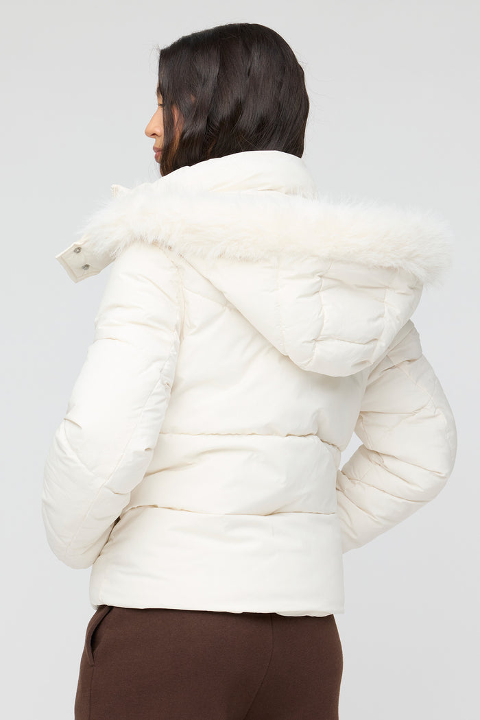 Faux Fur Hooded Puffer Jacket