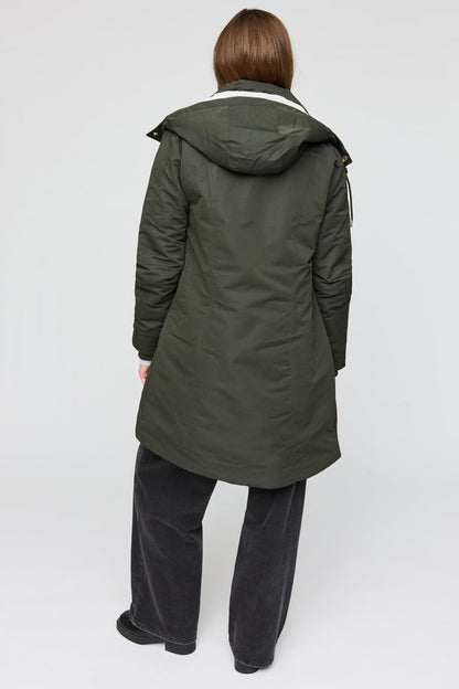 Faux Fur Lined Midi Parka