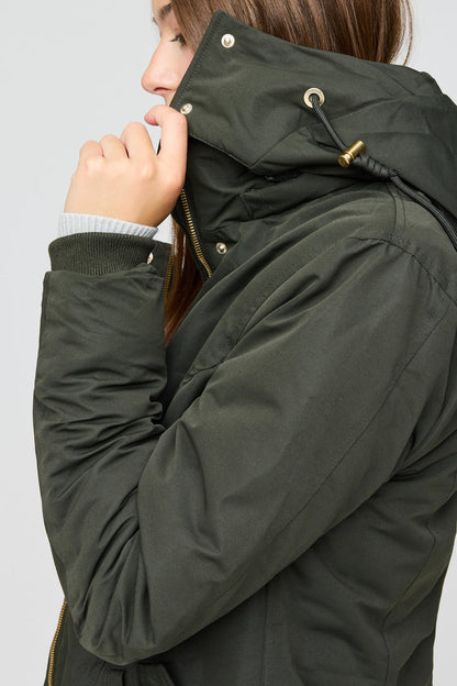 Faux Fur Lined Midi Parka