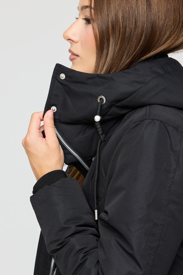 Faux Fur Lined Midi Parka