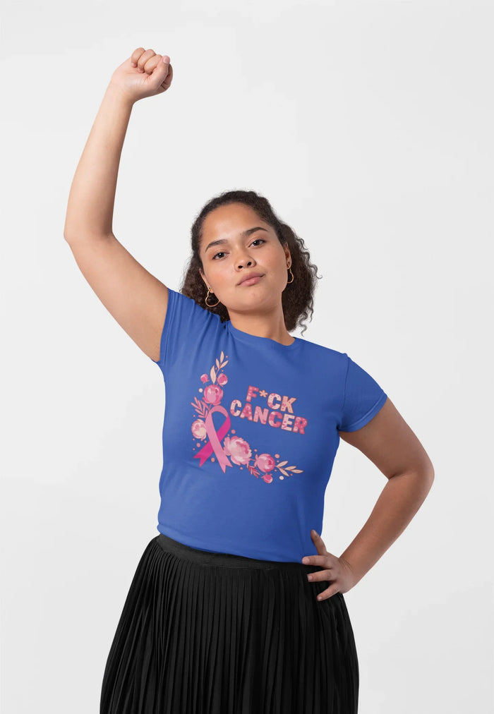 F*CK Cancer Women's Breast Cancer Shirt