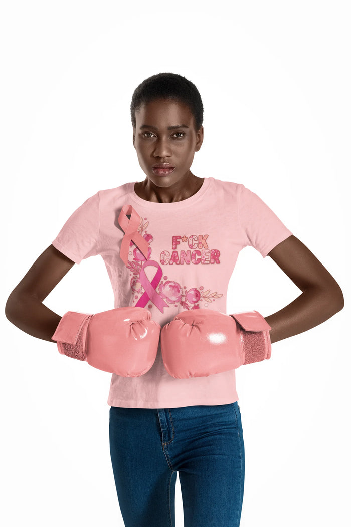 F*CK Cancer Women's Breast Cancer Shirt