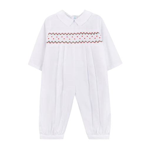 Feltman Holiday Wave Smocked Longall-White