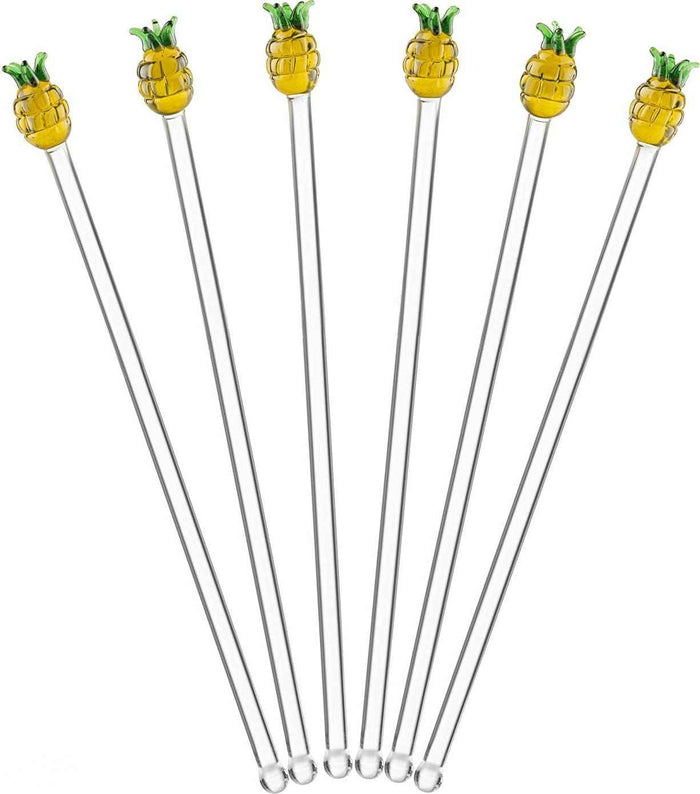 Final Touch - Drink Stirrers, Pack of 6 Pineapple - FTA3050