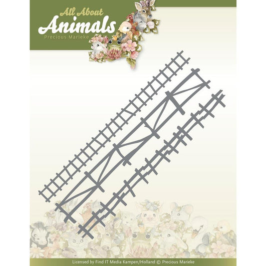 Find It Trading Precious Marieke - Die - Fences - All About Animals. These dies are compatible with leading die cutting machines (sold separately). Available at Embellish Away located in Bowmanville Ontario Canada.