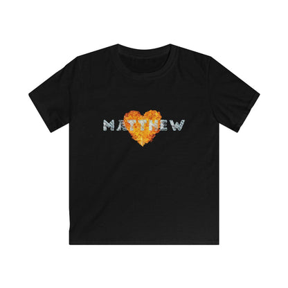 Fire & Ice Name Youth Softstyle T-Shirt - A Fiery and Cool Combo 🔥❄️ - Personalizable - Whippie's