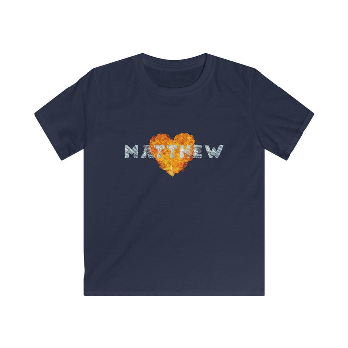 Fire & Ice Name Youth Softstyle T-Shirt - A Fiery and Cool Combo 🔥❄️ - Personalizable - Whippie's