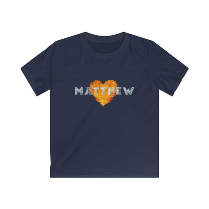 Fire & Ice Name Youth Softstyle T-Shirt - A Fiery and Cool Combo 🔥❄️ - Personalizable - Whippie's