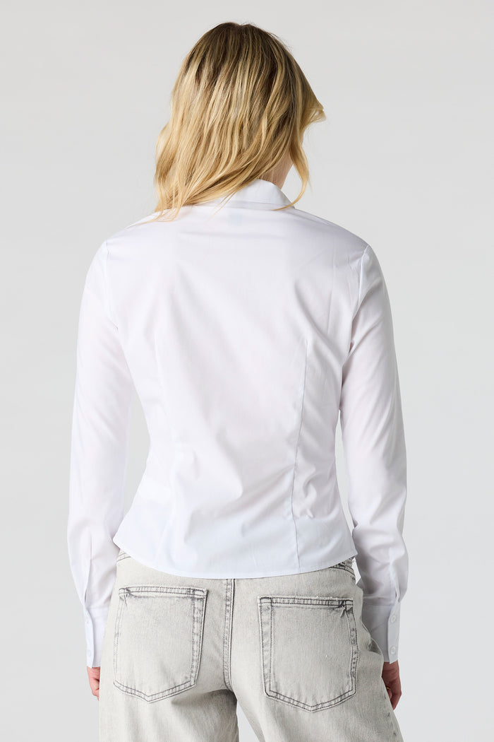 Fitted Button-Up Top & Tie