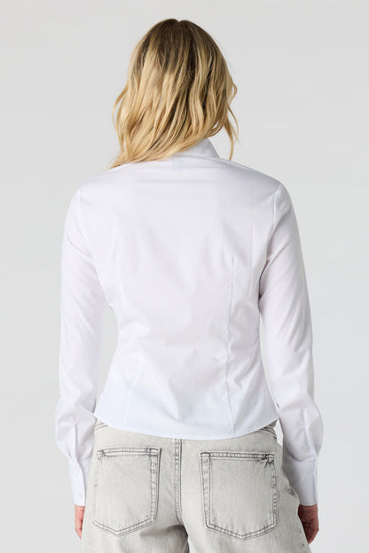 Fitted Button-Up Top & Tie
