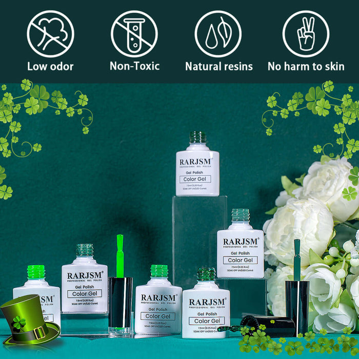 RARJSMEvergreen 6 Color Gel Nail Polish Set 7.5ml$18.99