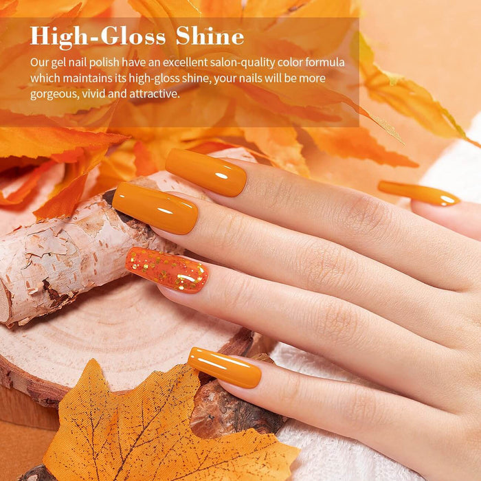 RARJSM ® Golden Thanksgiving Series Autumn and Winter Gel Nail Polish 6-Color Set | 7.5ml 6pcs