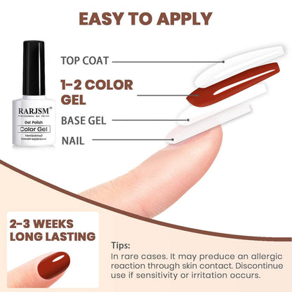 RARJSM ® Golden Thanksgiving Series Autumn and Winter Gel Nail Polish 6-Color Set | 7.5ml 6pcs