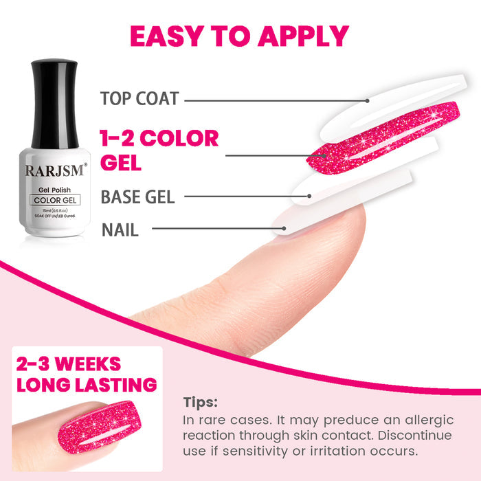 Easy to apply top coat 1-2 color gel base gel nail 2-3 weeks long-lasting tutorial tips allergic reaction sensitivity