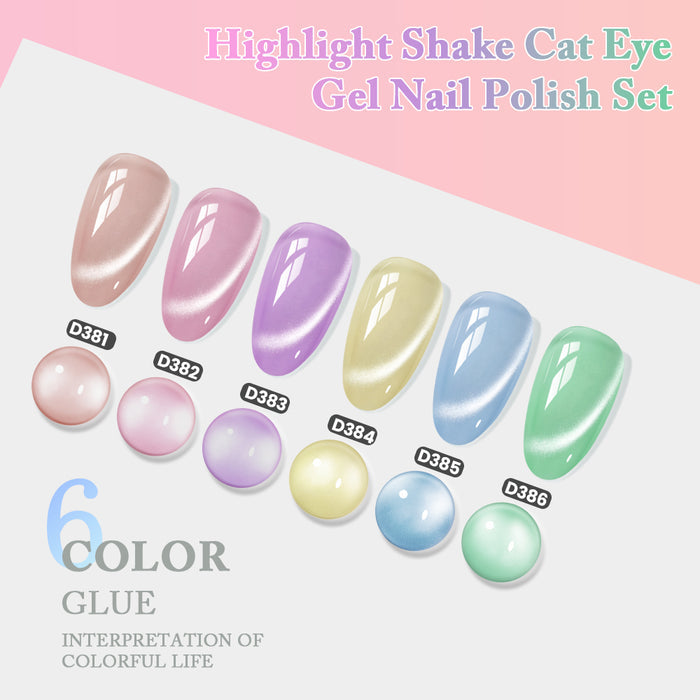 Flash Sale Pastel Milkshake Cat Eye Gel Polish Set 6 Colors Spring Creamy Collection 7.5ml TPO HEMA Free - 38% OFF Limited Time Sale