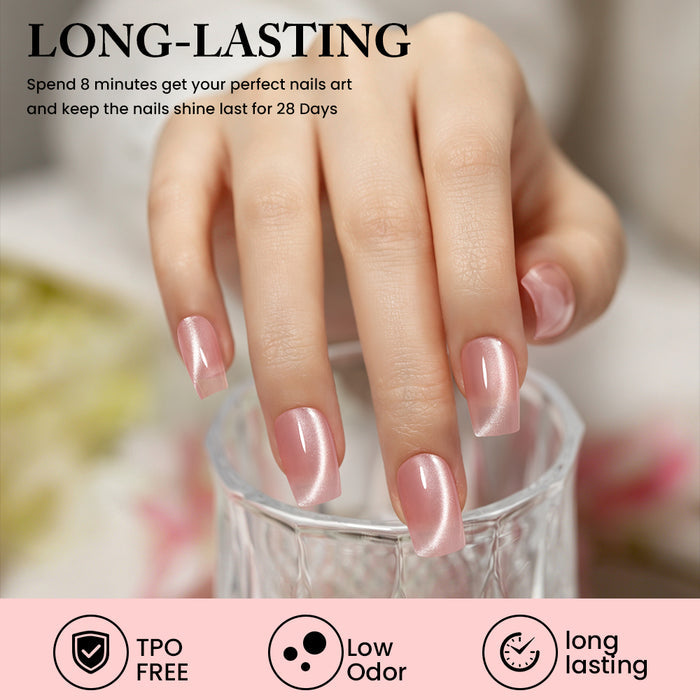 Flash Sale Pastel Milkshake Cat Eye Gel Polish Set 6 Colors Spring Creamy Collection 7.5ml TPO HEMA Free - 38% OFF Limited Time Sale