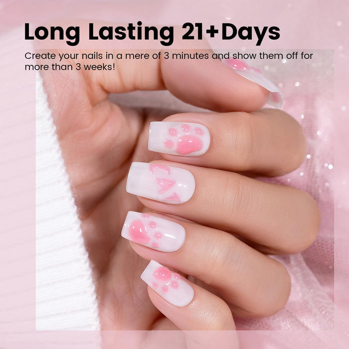 Flash Sale Pink No-Wipe 3D Sculpting Gel for Nail Art Designs - 50% OFF Limited Time Sale