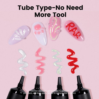 Flash Sale Pink No-Wipe 3D Sculpting Gel for Nail Art Designs - 50% OFF Limited Time Sale