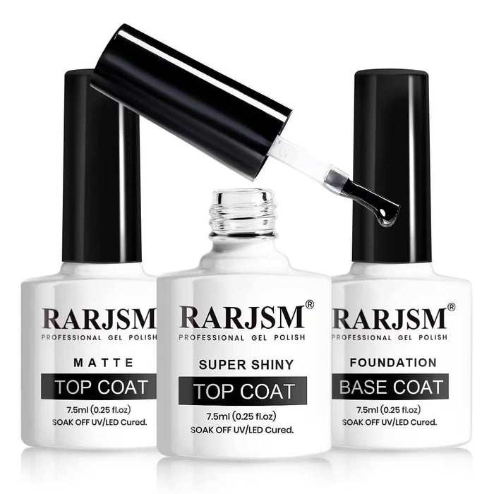 RARJSM ®Matte Gel Top Coat and Base Coat| 7.5ml 3PCS Set