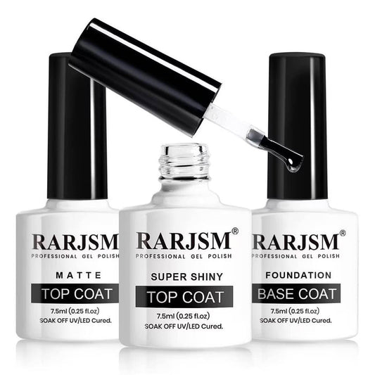 RARJSM ®Matte Gel Top Coat and Base Coat| 7.5ml 3PCS Set