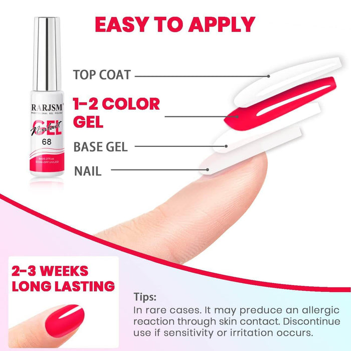 RARJSM ® Nail Art Gel Liner | 12 Colors Candy Color Painting Nail Gel Polish Set｜8ml 12pcs