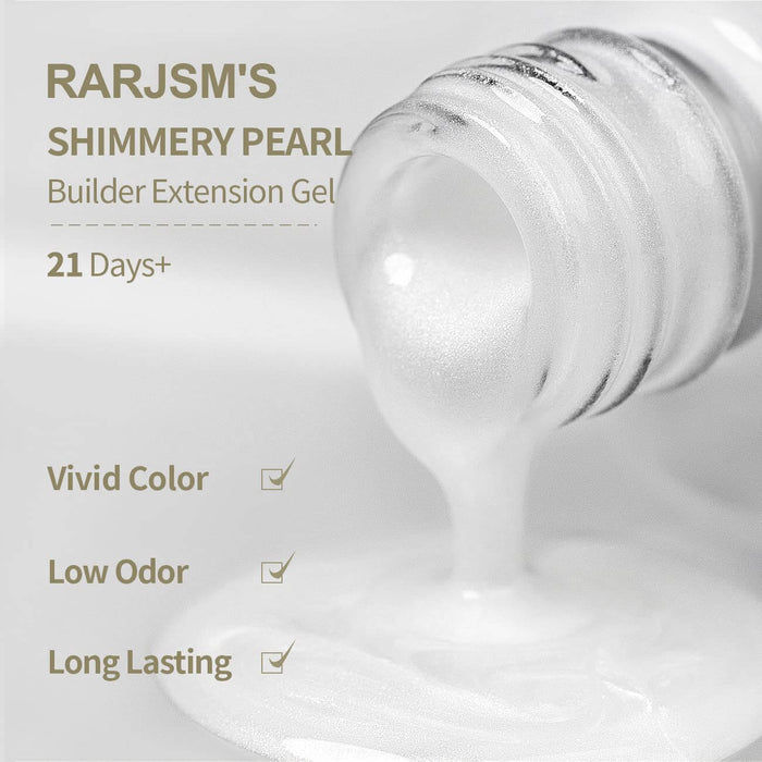 RARJSM ® Shell Thread Pearl Silver 6 in 1 Builder Gel | 15ml