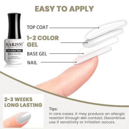 RARJSM ® Shell Thread Pearl Silver 6 in 1 Builder Gel | 15ml