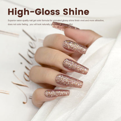 Flash Sale Starlight Bronze Glitter Gel Nail Polish 15ml RAR884 - 60% OFF Limited Time Sale