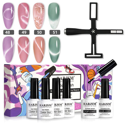 Rarjsm Velvet Cat Eye Gel Polish Kit | 7 Pcs Moonlit Melody $24.99