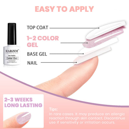 Rarjsm Velvet Cat Eye Gel Polish Kit | 7 Pcs Moonlit Melody $24.99