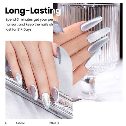 Flash Sale White Cat Eye Gel Nail Polish Set 6 Colors 7.5ml - 52% OFF Limited Time Sale