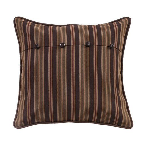 Forest Pine Stripe Euro Sham - Brown, Tan, Olive & Burgundy Euro Sham