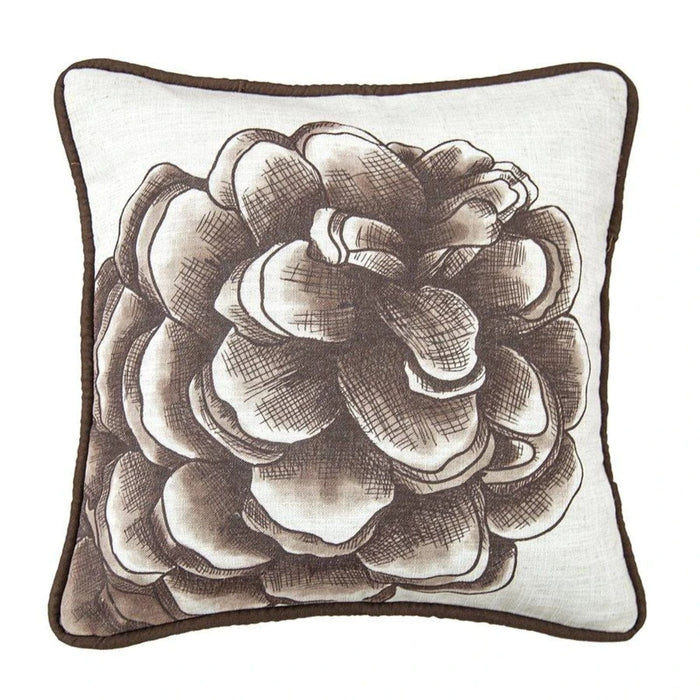 Forest Pine Water Print Pinecone Throw Pillow Throw