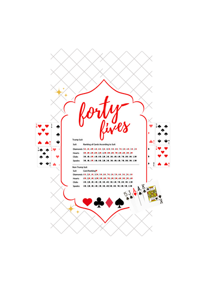 Forty-Fives Card Rankings - Unisex T-Shirt